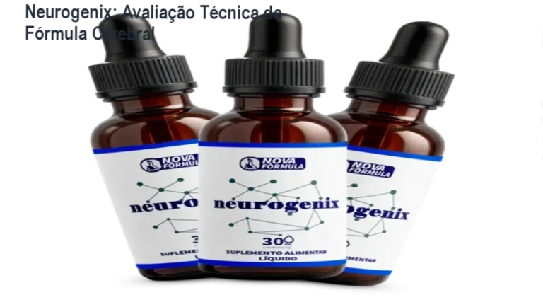 Cápsulas do Neurogenix com rótulo destacando ingredientes naturais como Bacopa Monnieri