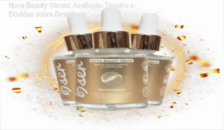 Fórmula do Nova Beauty Sérum com ingredientes como Nano Resveratrol e Ácido Hialurônico