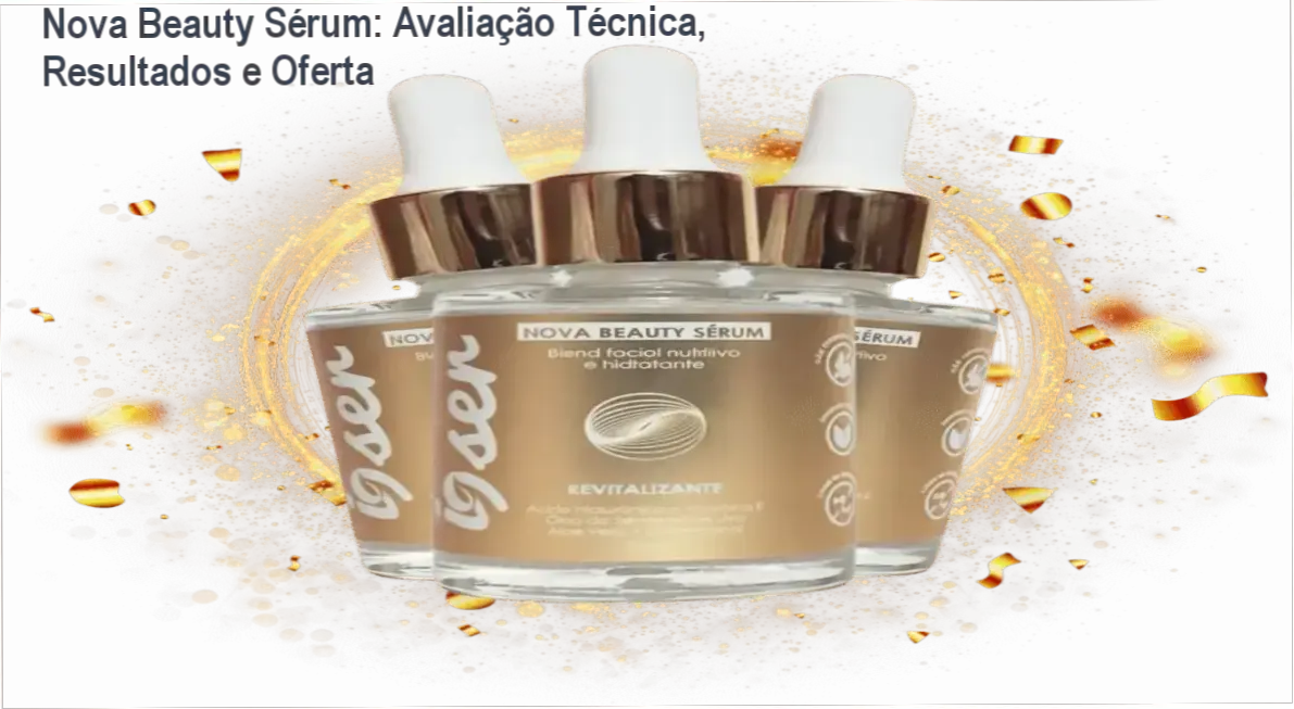 Nova Beauty Sérum: Avaliação Técnica, Resultados e Oferta 1 Frasco do Nova Beauty Sérum com destaque para promoção oficial e selo ANVISA
