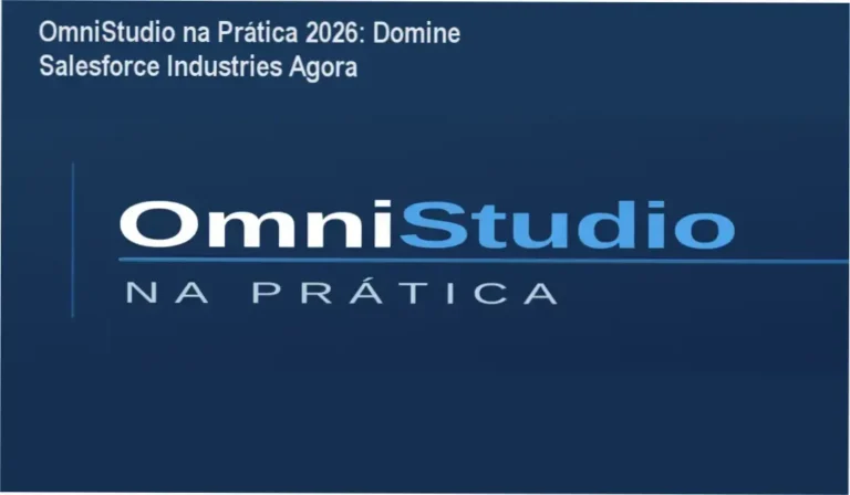 Banner promocional do curso OmniStudio na Prática 2026 com destaque para acesso vitalício e suporte direto da especialista