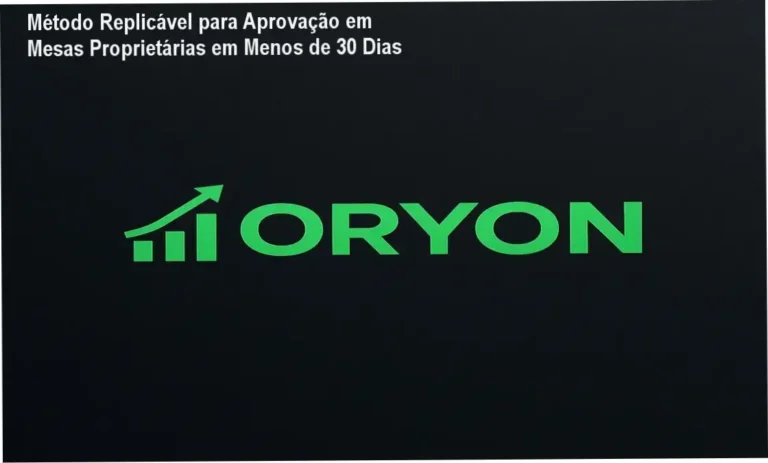 Apresentação visual do método matemático ORYON para aprovação em prop firms