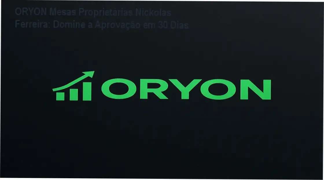 Gráfico financeiro com setups comerciais de mesa proprietária e transmissão ao vivo do método ORYON.