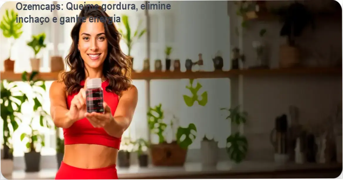 Ozemcaps: Queime gordura, elimine inchaço e ganhe energia 1 Frasco de Ozemcaps com destaque para oferta de desconto