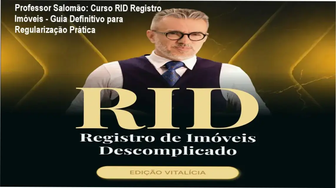 Curso RID Registro Imóveis Descomplicado - Por trás das estratégias de regularização prática com Professor Salomão