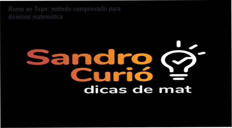 Rumo ao Topo: método comprovado para dominar matemática 5 Imagem promocional do curso Rumo ao Topo com Sandro Curió e destaque de cupom de desconto