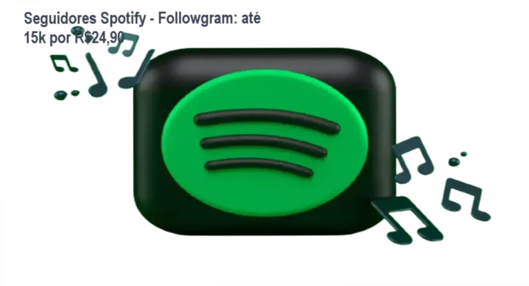 Pacote de seguidores para o perfil do Spotify oferecido pela Agência Followgram, com entrega rápida e garantia de reposição.