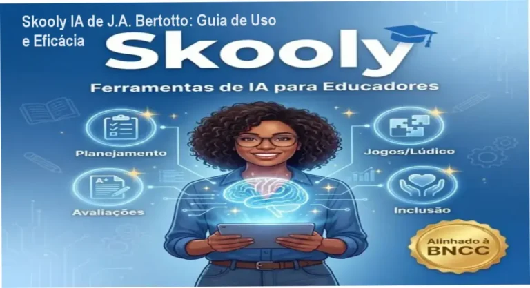Interface de funcionamento da Skooly IA de J.A. Bertotto com ferramentas de planejamento