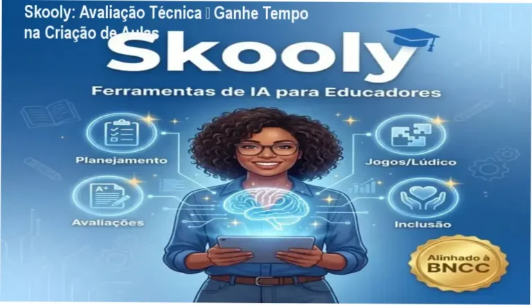 Captura de tela da plataforma Skooly exibindo geração automática de planos de aula com destaque para oferta de cupom