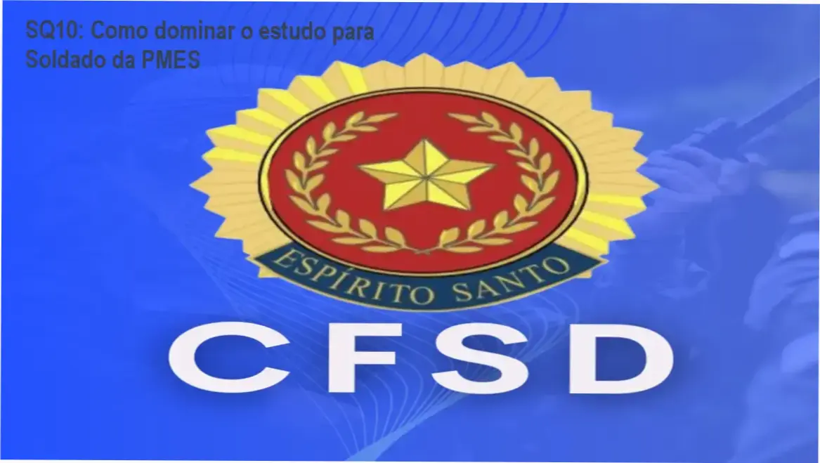 Tela do curso SQ10 preparatório para Soldado da PMES mostrando videoaulas e material de estudo