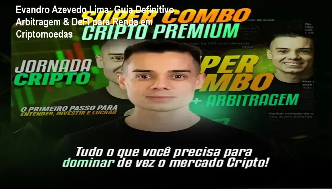 Super Combo Cripto: Arbitragem + DeFi garantia vitalícia e suporte direto com Evandro Azevedo Lima