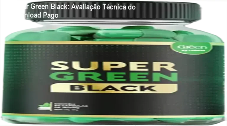 Potes de Super Green Black ao lado de frutas e folhas verdes representando emagrecimento natural