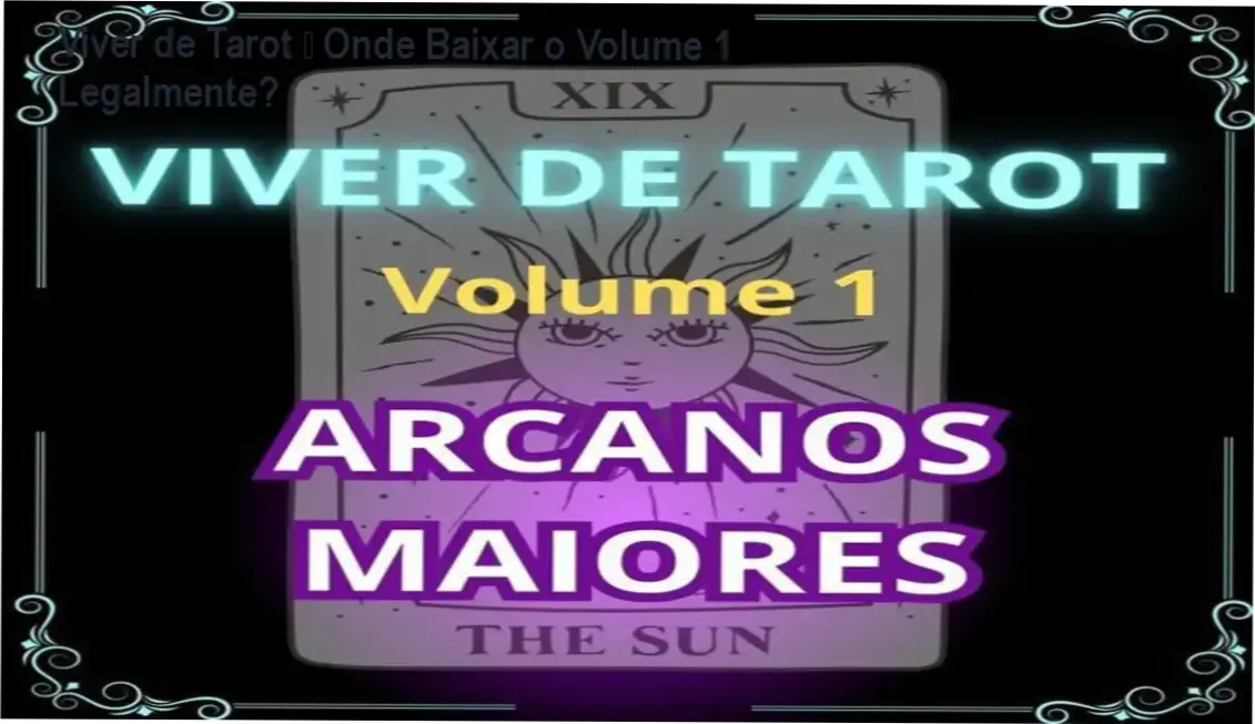 Capa do curso Viver de Tarot – Volume 1: Arcanos Maiores com destaque para o botão de download oficial