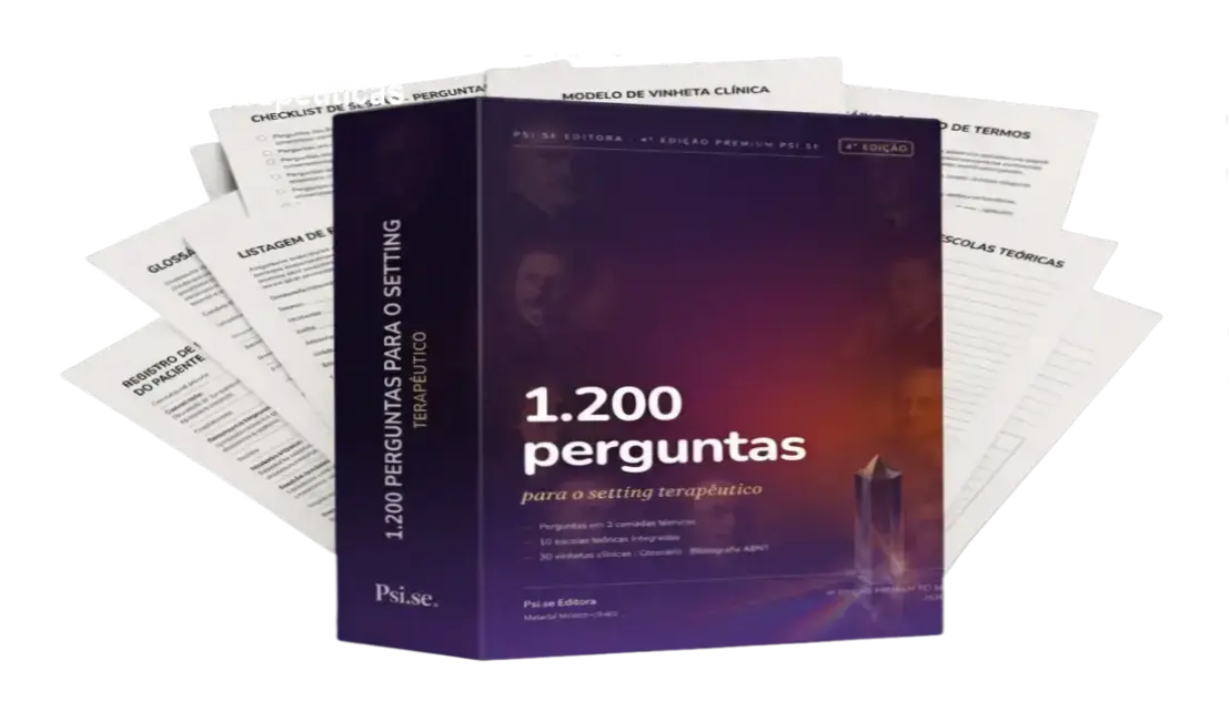 Visão interna detalhada do material 1.200 Perguntas para o Setting Terapêutico da Psi.se Editora