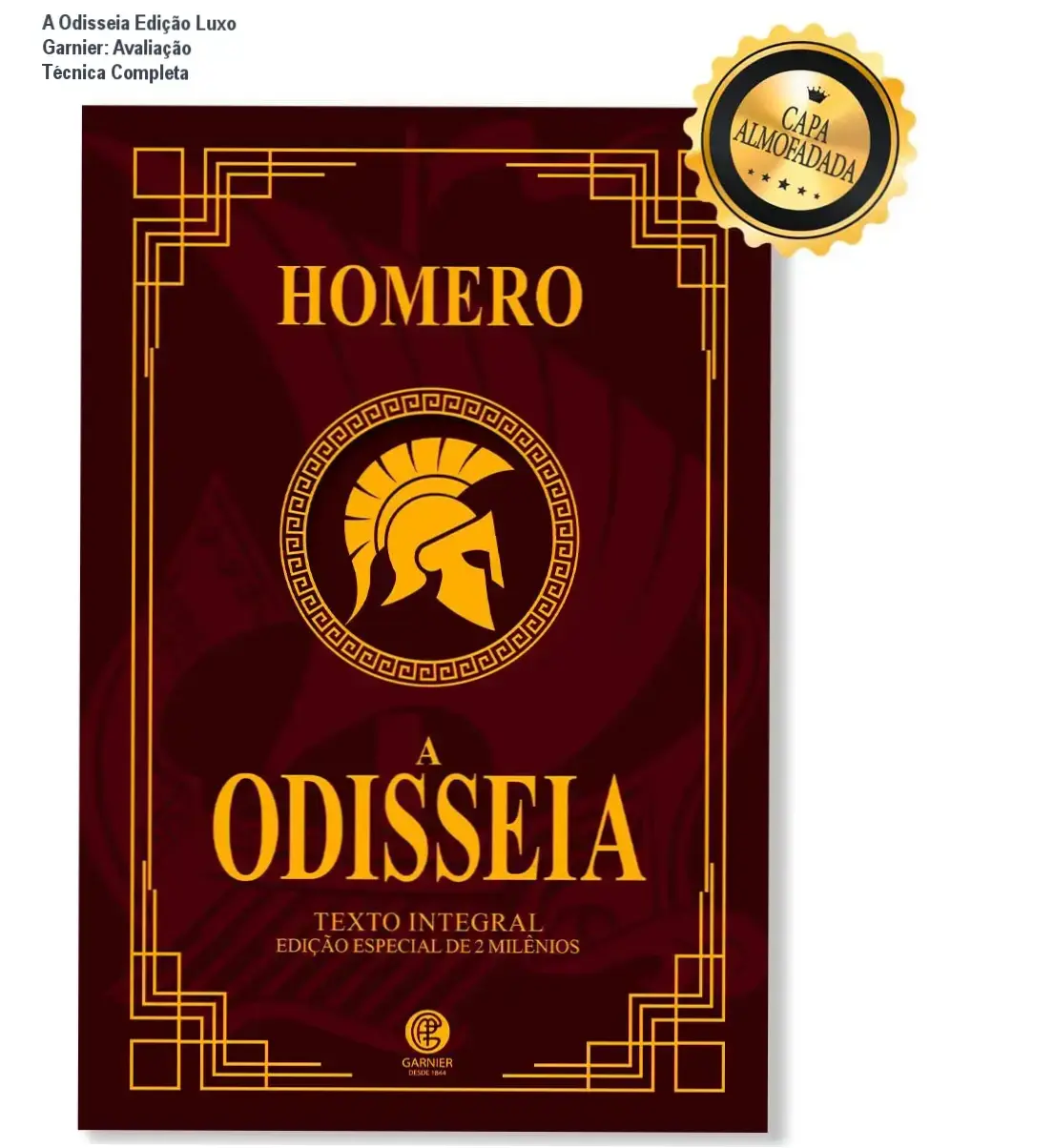 Livro A Odisseia de Homero Edição de Luxo Almofadada com detalhes em dourado