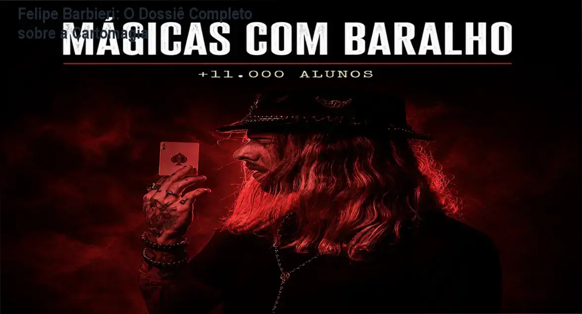 Curso de Cartomagia de Felipe Barbieri mostrando bastidores das aulas e técnicas de baralho