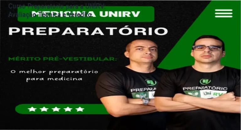 Curso Preparatório para a UNIRV da Mérito Acompanhamento Escolar: visão interna da plataforma e materiais