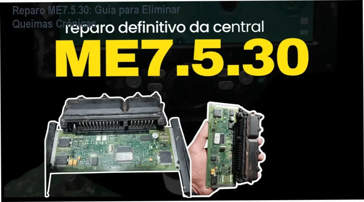 Técnico realizando diagnóstico de bancada na central de injeção Bosch ME7.5.30