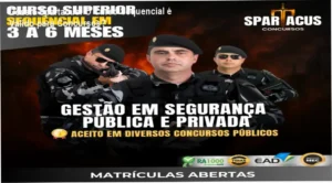 Interface do curso superior sequencial da Spartacus Concursos apresentando a metodologia de avaliação por competências