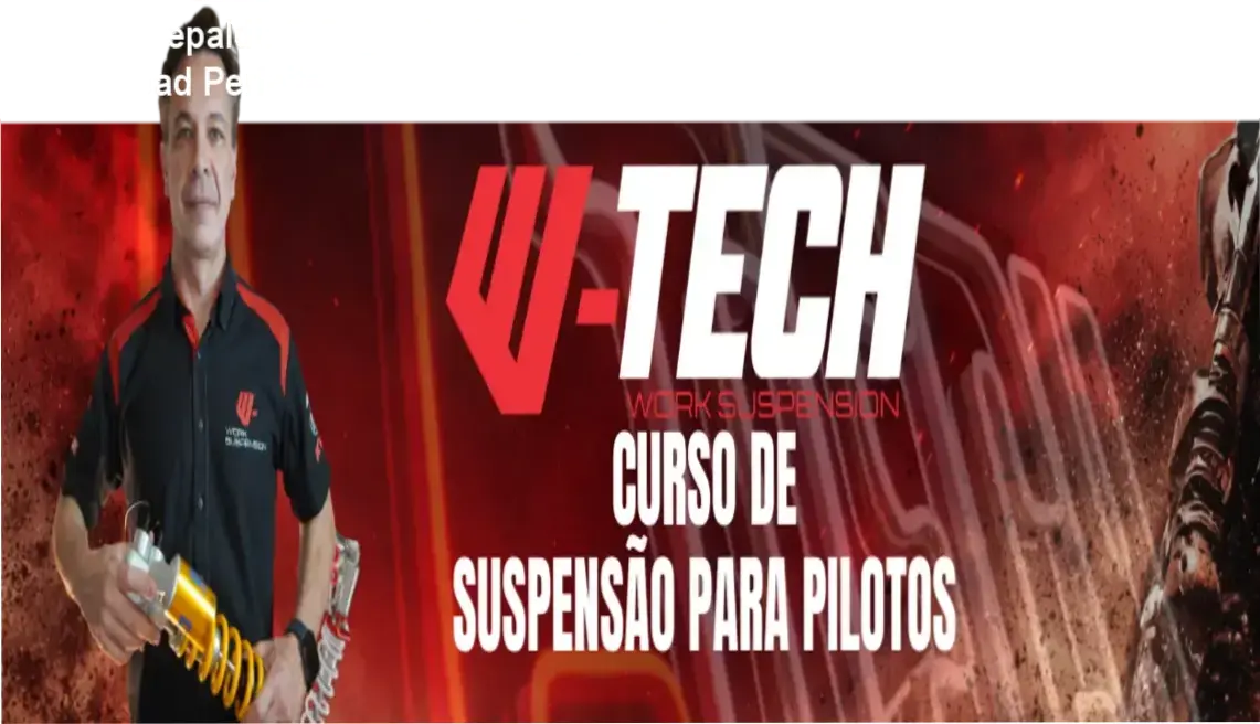 Curso W-Tech de Alex Crepaldi mostrando detalhes técnicos de regulagem de suspensão Off-Road