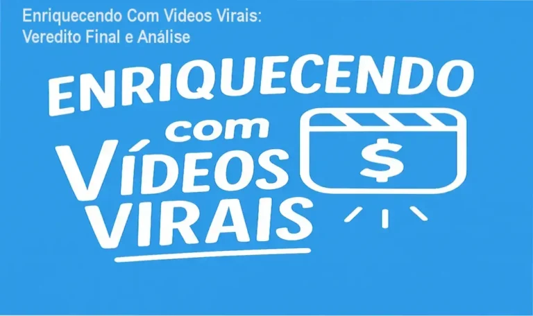 Interface do método Enriquecendo Com Videos Virais com foco em monetização de vídeos curtos