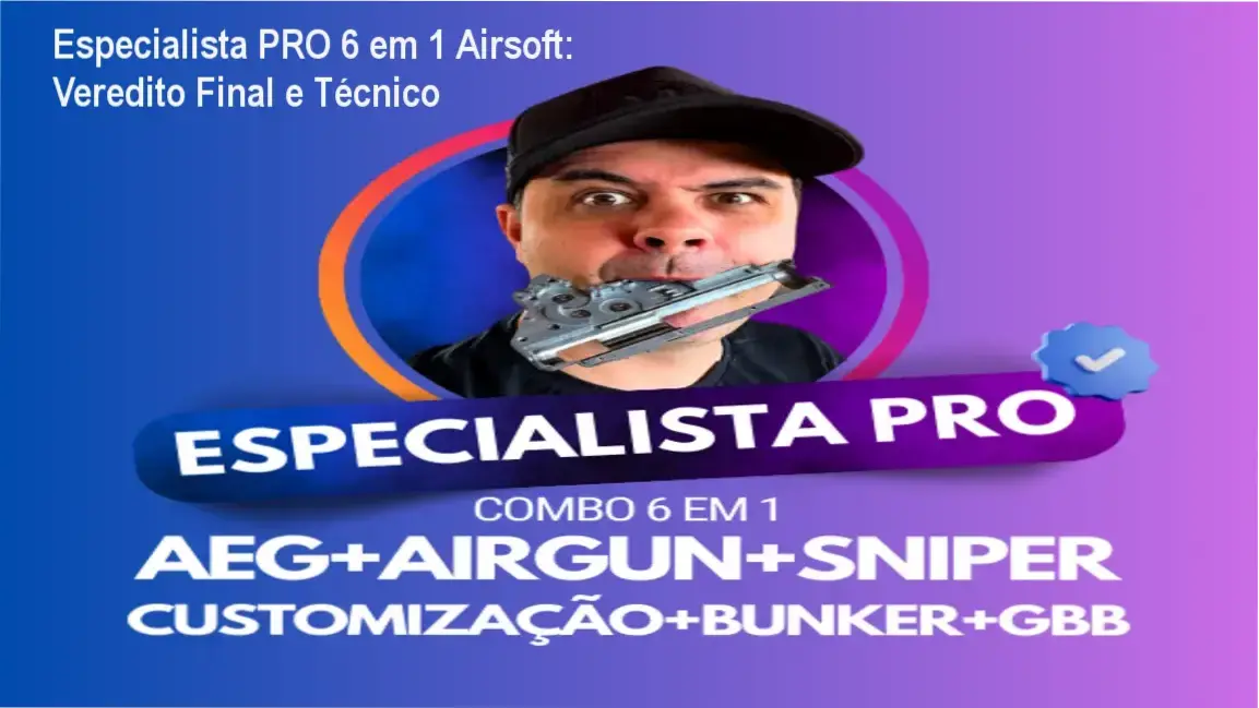 Especialista PRO 6 em 1 Airsoft: Veredito Final e Técnico 1 Equipamentos de airsoft em bancada de manutenção técnica do curso Especialista PRO 6 em 1