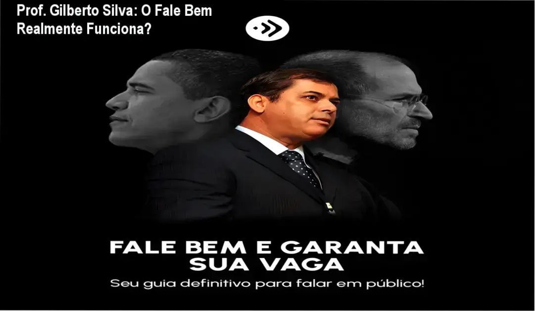 Interface de aprendizado do curso Fale Bem do Prof. Gilberto Silva exibindo técnicas de oratória