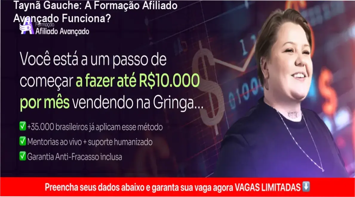 Visão detalhada da estrutura interna da Formação Afiliado Avançado de Taynã Gauche