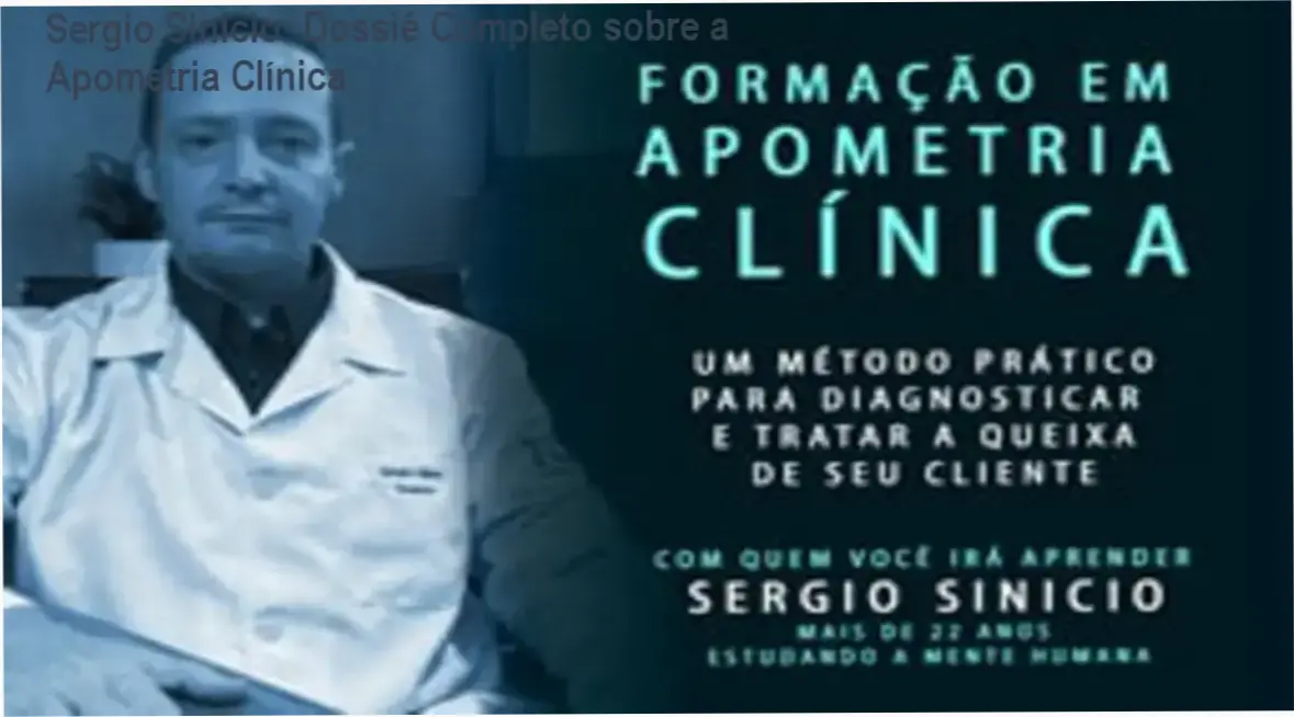 Bastidores e interface da Formação em Apometria Clínica de Sergio Sinicio revelando os módulos do curso
