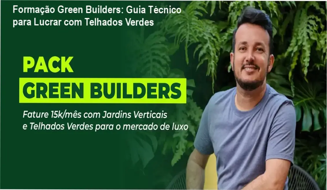 Instalação profissional de telhado verde utilizando a metodologia da Formação Green Builders