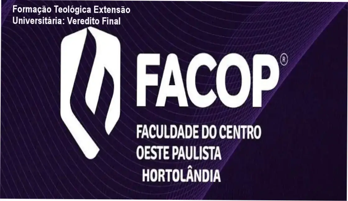 Certificado de Formação Teológica em Extensão Universitária do Instituto Metanoia e FACOP