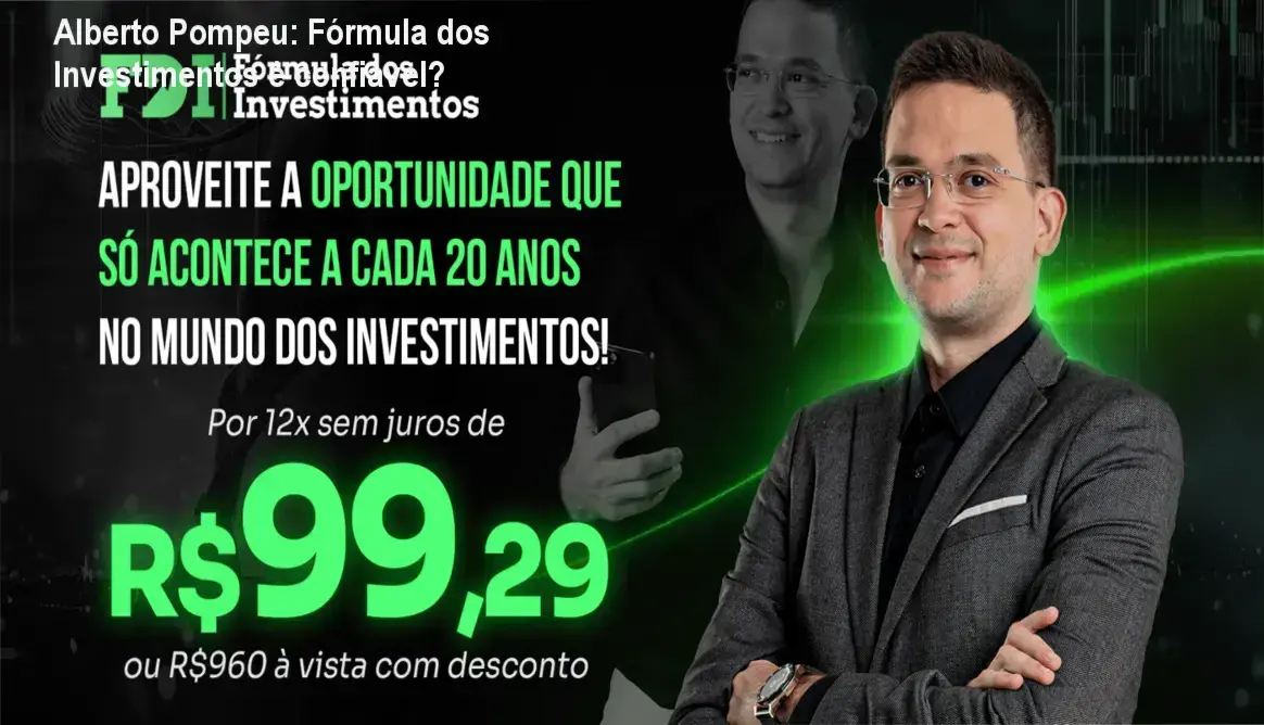 Alberto Pompeu: Fórmula dos Investimentos é confiável? 1 Interface do curso Fórmula dos Investimentos de Alberto Pompeu mostrando módulos de aula e plataforma de estudos