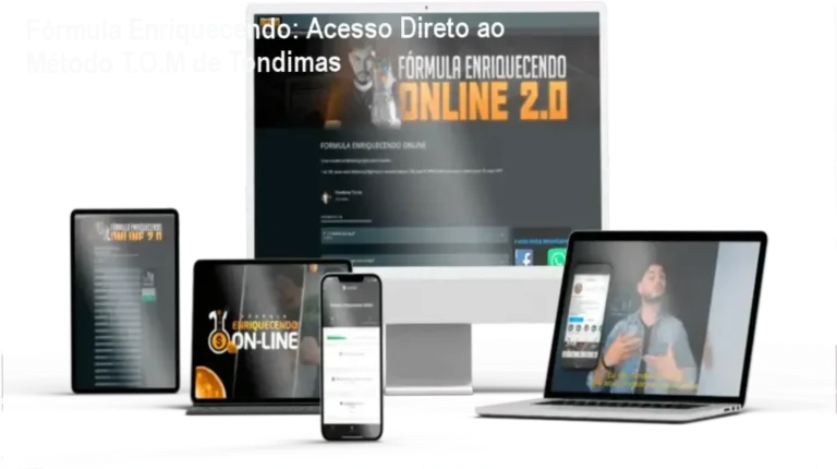 Fórmula Enriquecendo Online por Tondimas Tôrres revelando bastidores do Método T.O.M