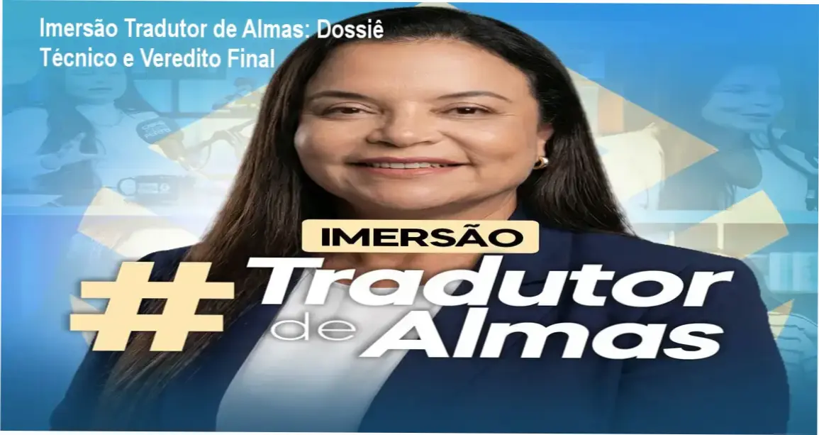 Imersão Tradutor de Almas: Dossiê Técnico e Veredito Final 1 Imersão Tradutor de Almas Dra. Andréa Vermont bastidores e funcionamento interno
