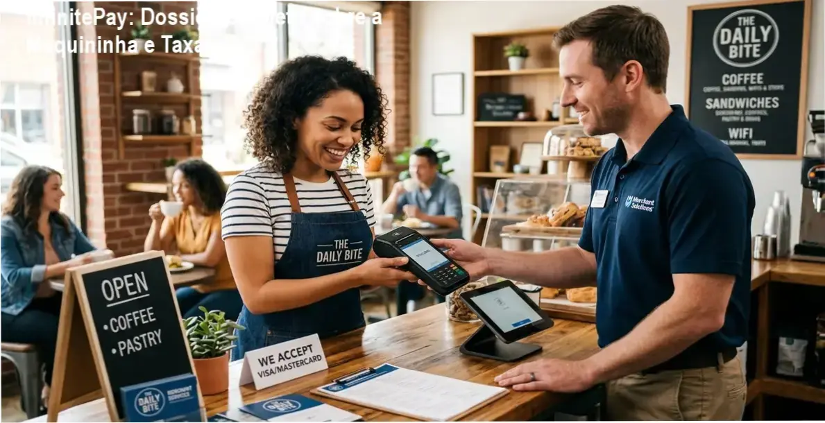InfinitePay Maquininha Smart e interface do aplicativo em uso | visão detalhada do funcionamento