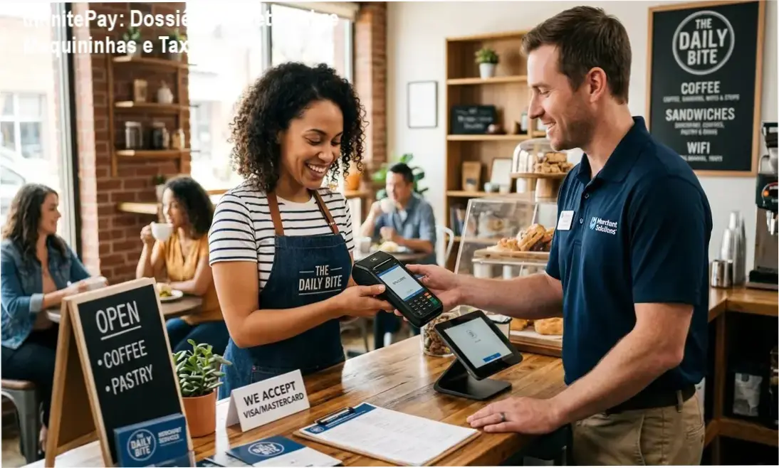 InfinitePay Maquininha Smart e interface de gestão por dentro