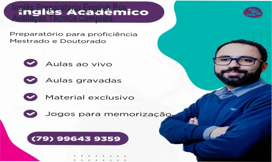 Inglês Preparatório English Pós bastidores funcionamento visão interna