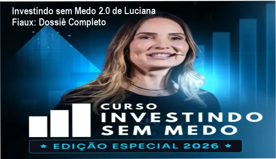 Interface e detalhes internos do curso Investindo sem Medo 2.0 de Luciana Fiaux
