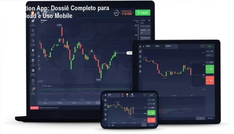 IQ Option App: Dossiê Completo para Download e Uso Mobile 3 Interface do aplicativo IQ Option funcionando em um smartphone para trading mobile