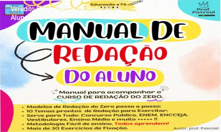 Veredito Final: Manual de Redação do Aluno Prof. Pascoal 2 Manual de Redação do Aluno Prof. Pascoal: visão interna do funcionamento do método