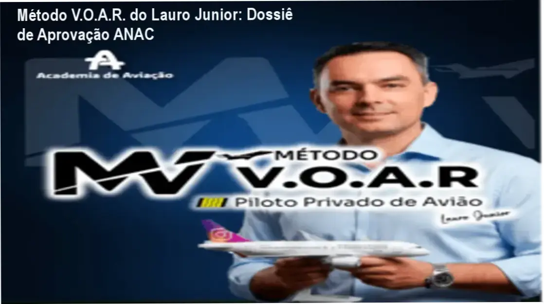 Interface do Método V.O.A.R. de Lauro Junior exibindo simulados e aulas para Piloto Privado