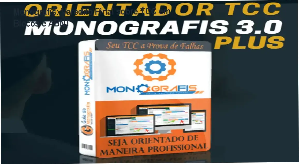 Interface da plataforma Monografis exibindo estruturação de TCC pelo Método de Blocos e exportação ABNT