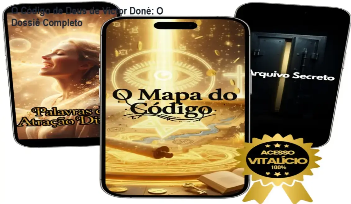 Visão interna da plataforma de ensino O Código de Deus de Victor Doné detalhando a metodologia de reprogramação mental