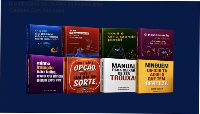 Visão interna do combo O Gelo da Pessoa Não Combina Com Seu Calor de Caio César da Silva mostrando os e-books inclusos