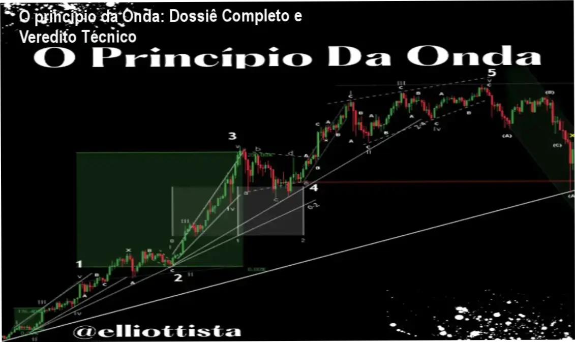 Gráfico de análise técnica de Ondas de Elliott referente ao curso O princípio da Onda