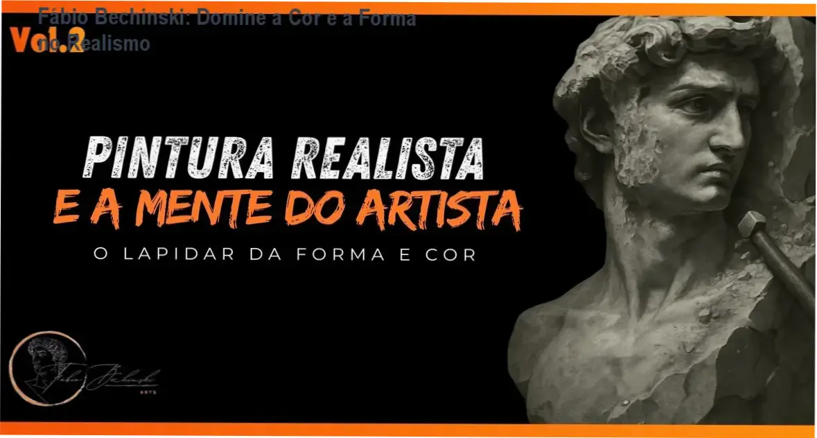 Fábio Bechinski: Domine a Cor e a Forma no Realismo 1 Bastidores da técnica de pintura realista de Fábio Bechinski em estúdio de arte