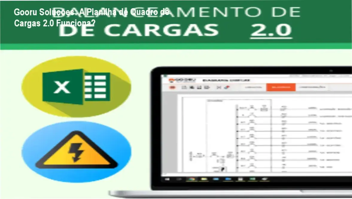 Visão interna da interface da Planilha de Quadro de Cargas 2.0 da Gooru Soluções operando no Excel