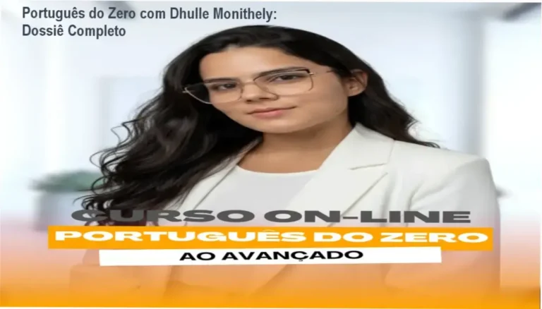 Português do Zero com Dhulle Monithely: Dossiê Completo 5 Interface do curso Português do Zero de Dhulle Monithely mostrando módulos de gramática e interpretação