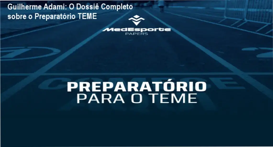 Interface de estudos do Preparatório para o TEME de Guilherme Adami demonstrando o método intensivo