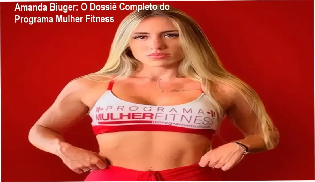 Interface do aplicativo do Programa Mulher Fitness de Amanda Biuger demonstrando treinos e planos alimentares