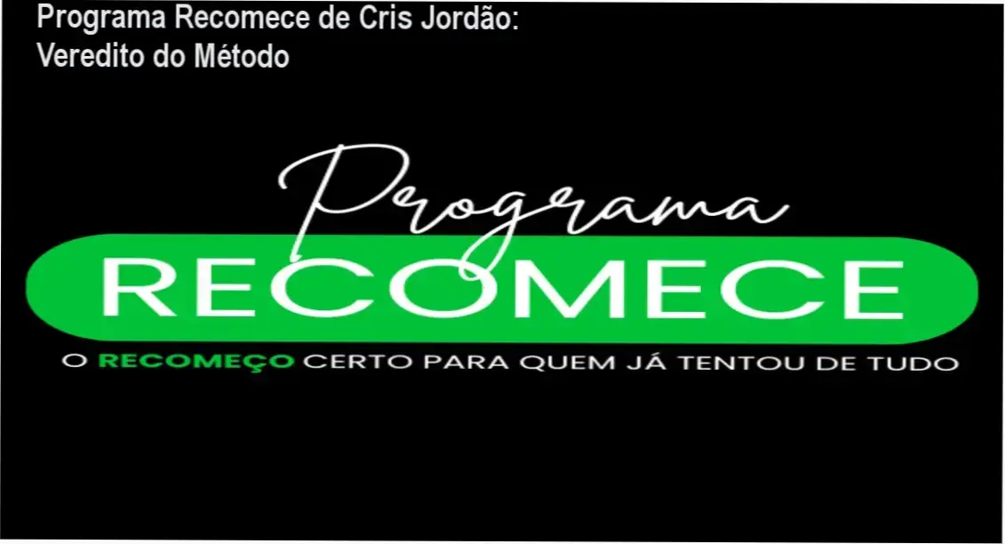 Interface do método Programa Recomece de Cris Jordão mostrando os pilares da reprogramação metabólica bariátrica